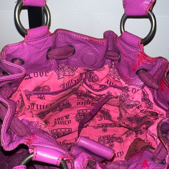 Rare Vintage Pink Juicy Couture Purse Y2K Tote Bag Handbag Daydreamer Velour - Picture 5 of 11